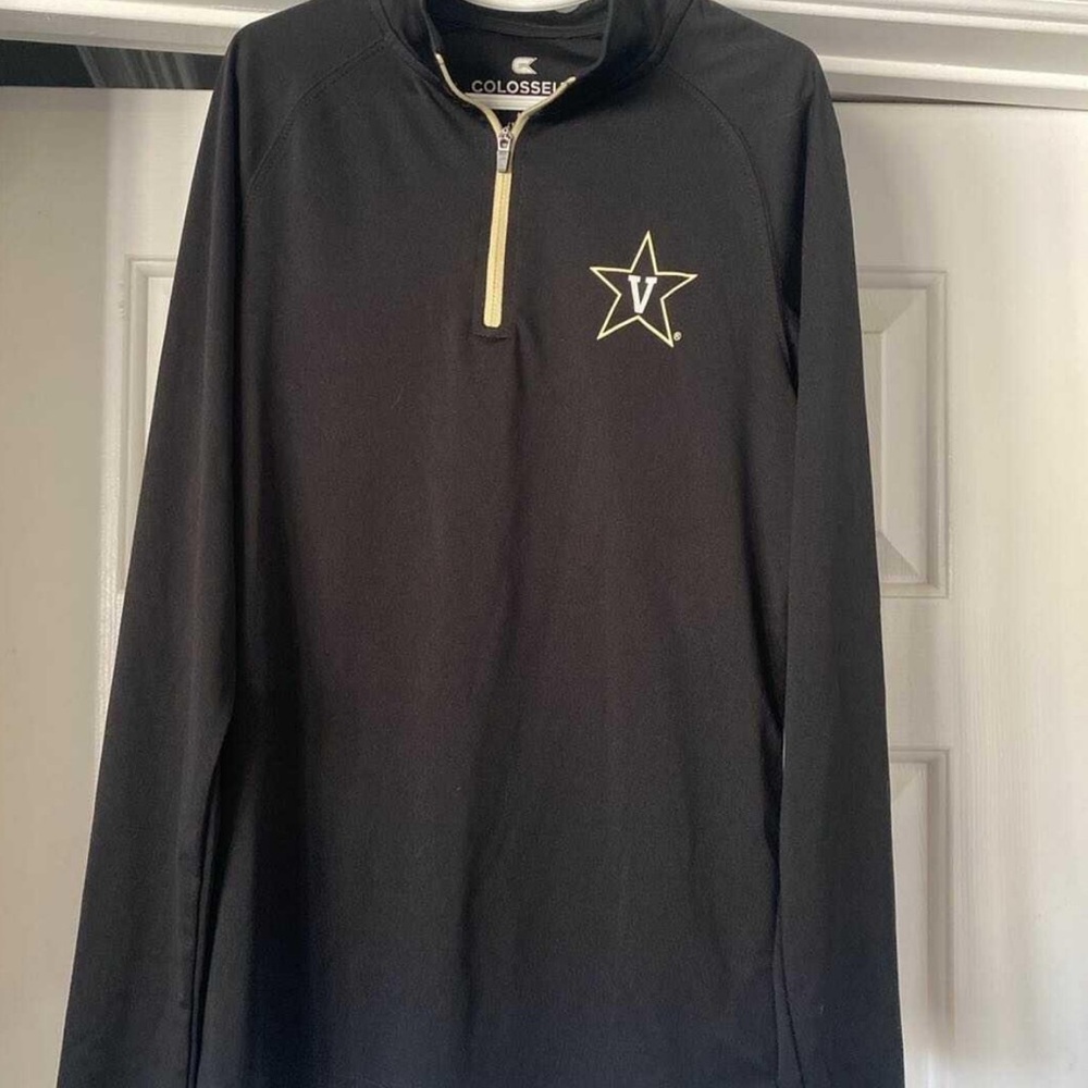 Vanderbilt Youth Black Pullover 1/4 zip